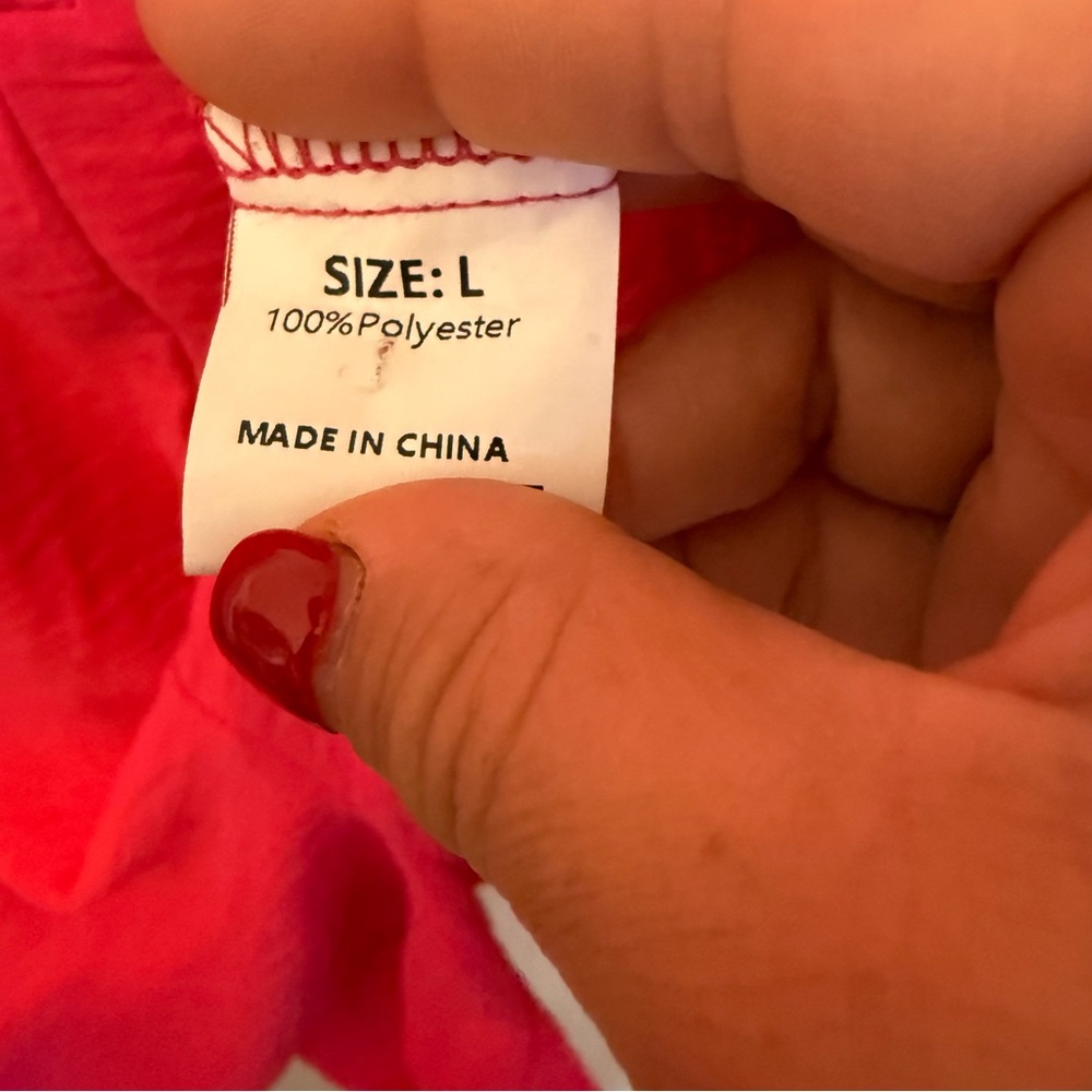 Half Button Collared Loose Romper Large - image 5